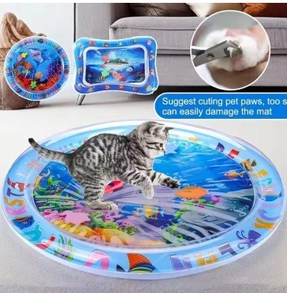 Pet Water Sensory Play Mat for Cats and Dogs Thickened Cooling Pad Interactive Self Play Toy